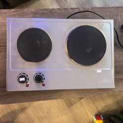 Cusimax Double Burner Electric Hot Plate – Stainless Steel
