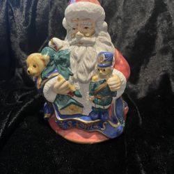 NWOT ceramic Santa Claus Bell 6.5 High