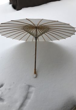 10 White beach wedding parasols