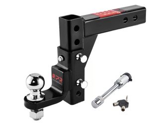 OPENROAD Adjustable Trailer Hitch Ball Mount - Fits 2-Inch Receiver, 2" Tow Balls, 7500lbs, 9-1/2" Drop/ 8-1/4" Rise, Heavy Duty Truck Hitch With Pin 