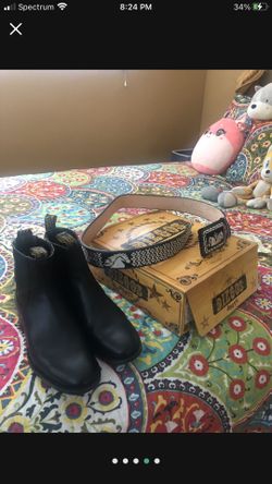 Leather Hand Made Boots And Belt