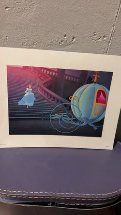Disney Cinderella Lithograph Print