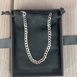24 Inch Cuban Link Silver Chain