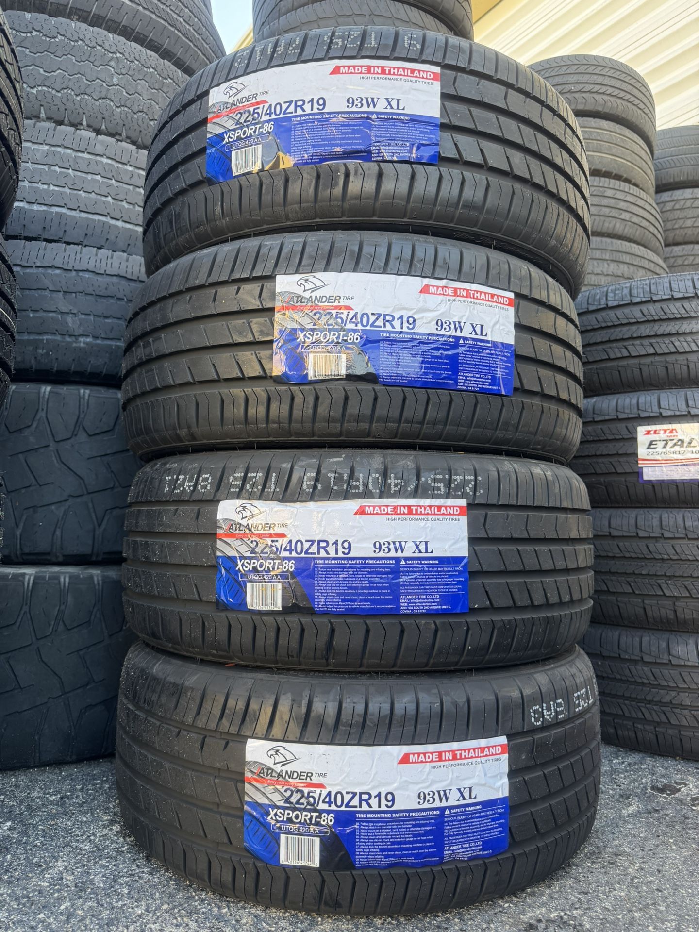 Set Atlander 225 40 R19