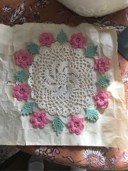  Beautifully Crocheted  12” Doily  