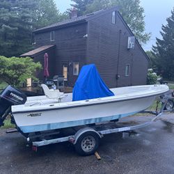 Mako 17 Center Console With Newly Rebuilt Evinrude 115