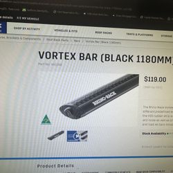 Rhino-Rack sx leg (sx100) and Vortex Bar (Black 46") VA118B