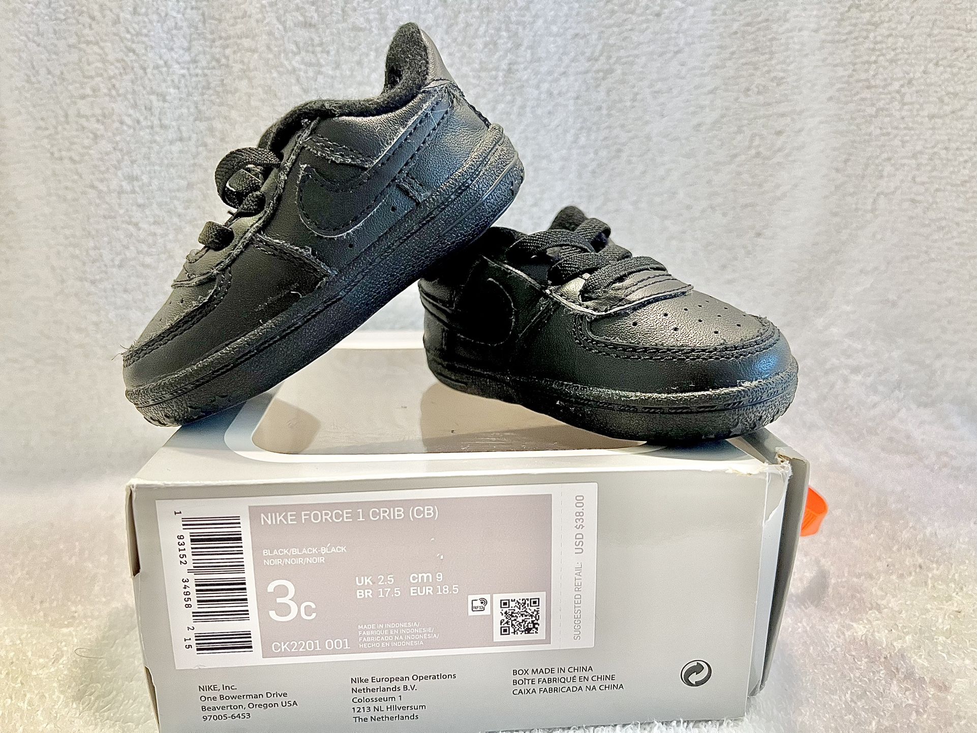 Brand New Black Air Force Ones Size 3c