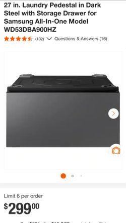 samsung washer and dryer pedestal