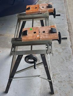 Workbench with adjustable clamps, ideal for various projects