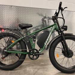 ✅ BRAND NEW - Full Suspension S1 Dual Motor(2x1000W=2000W Total) Electric Ebike, Mountain Bike (26x4.0) ⚡️🚀⚡️37 Mph Top Speed! (Black/Matte)