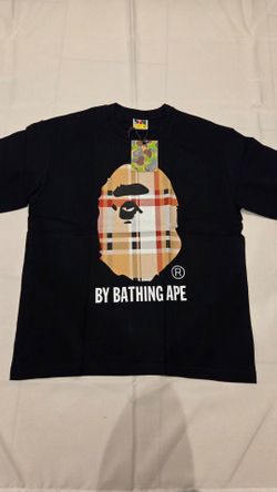BAPE x Burberry Check Ape Head Tee - Black - Size M