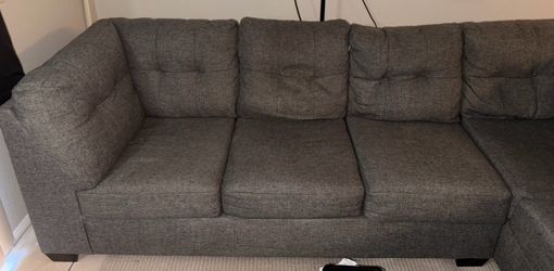 Gray Sectional with Futon - OBO