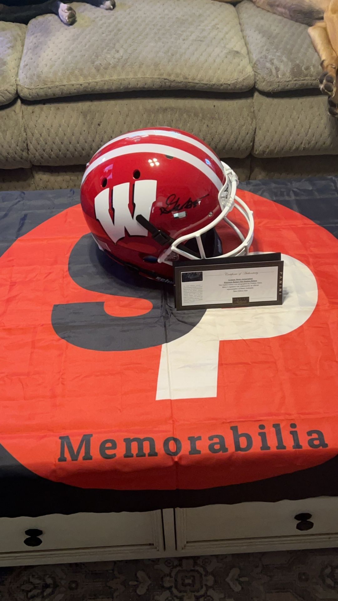 Autographed Wisconsin Helmet