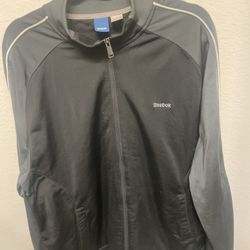 Reebok Men’s Black And Gray Full Zip Jacket, 2XL