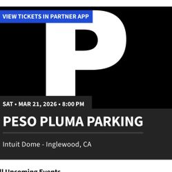 PESO PLUMA PARKING MARCH 21 VIP WEST PARKKNG