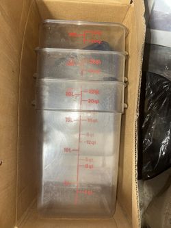 Cambro® Square Food Storage Containers - 22 Quart, Clear