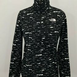 The North Face Black & White 1/2 Zip High Collar Sweatshirt Pullover Size S