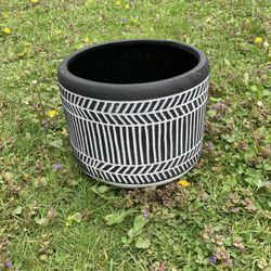 Tribal Look Ceramic Planter Pot