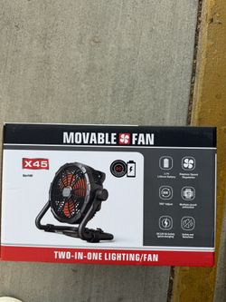 Rechargeable Fan Outdoor Floor Fan, Portable High Velocity Fan with Led Light, USB Type C Port, 3 Speeds, Cordless Industrial Fan with Metal Blade for