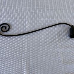 Black Metal Swirl Bell Candle Snuffer 12”