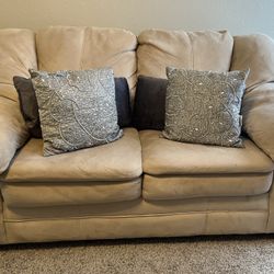 Suede Loveseat Sofa