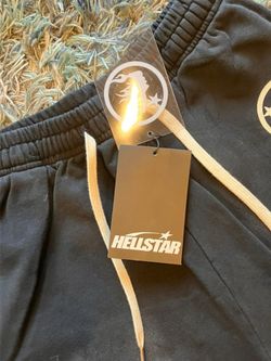 Black hellstar flame pants