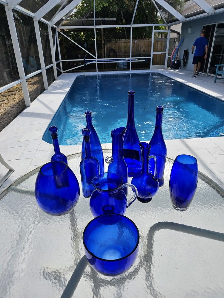 Beautiful Indigo Blue Vases and Pitchers