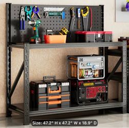 New 📦 Heavy Duty Garage Workbench with Pegboard