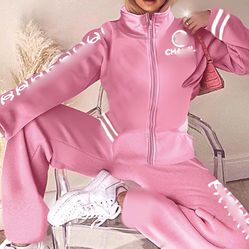 NWT, Lavishly Paris Babydoll Pink 2 Piece Tracksuit.