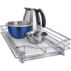 (Set of 2) Pull Out Cabinet Organizers, 14" x 21" Slide Out Cabinet Organizer Pull Out Drawer