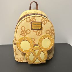 Loungefly Disney Parks Mickey Mouse Pretzel Mini Backpack 