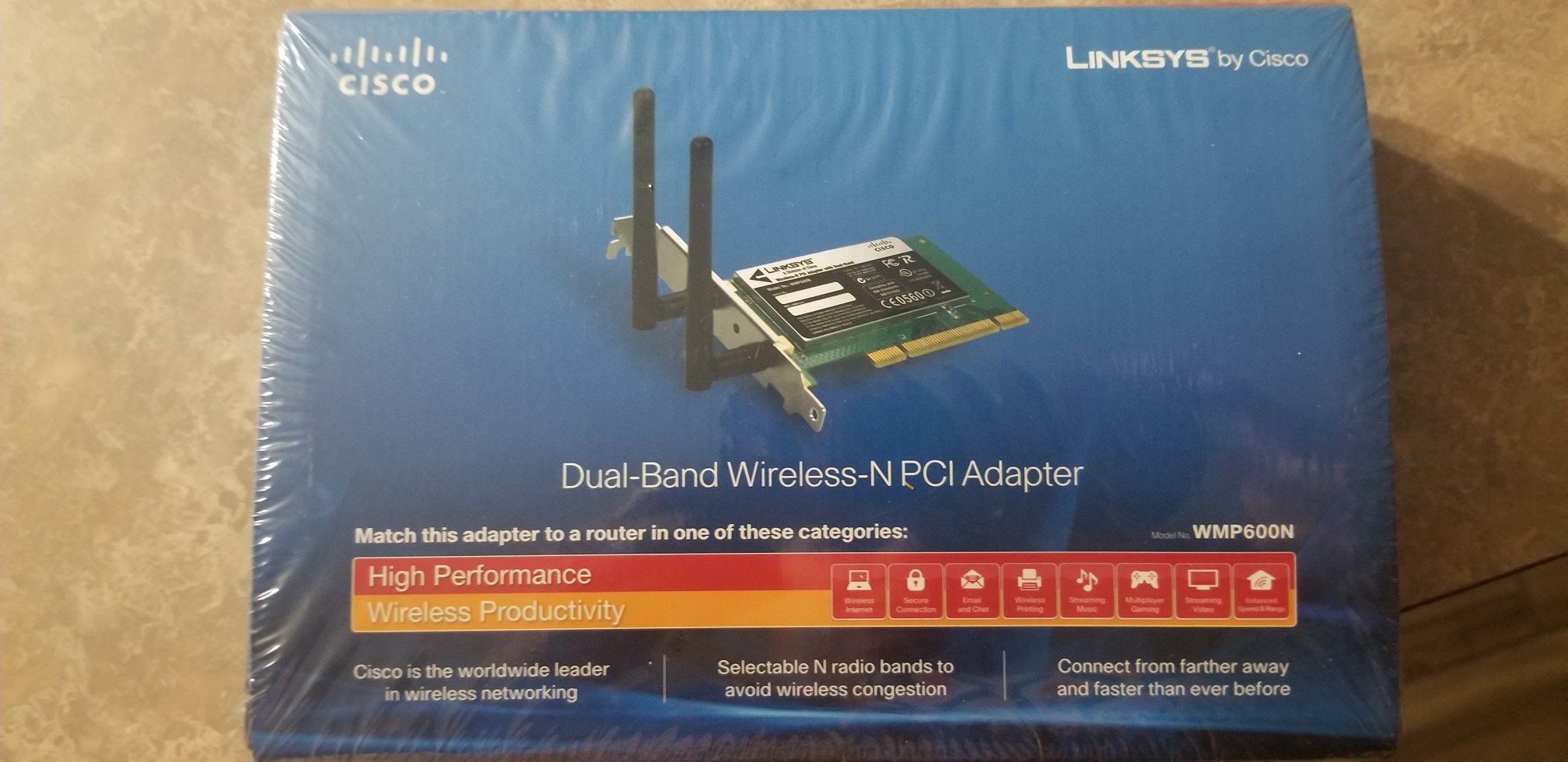 Dual-Band Wireless-N PCI Adapter WMP600N Linksys bt CISCO