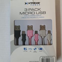 Xtreme Power 3 Pack Micro USB Sync & Charge Cables, High speed transfer, New.. Condition is "New". Same Day Shipping, Don't forget to check out my oth