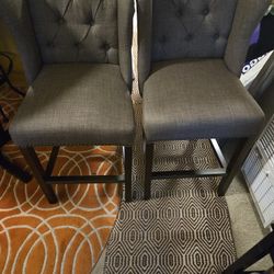 Adler 25.25" Light Gray Upholstered Counter Stool - Set of 2