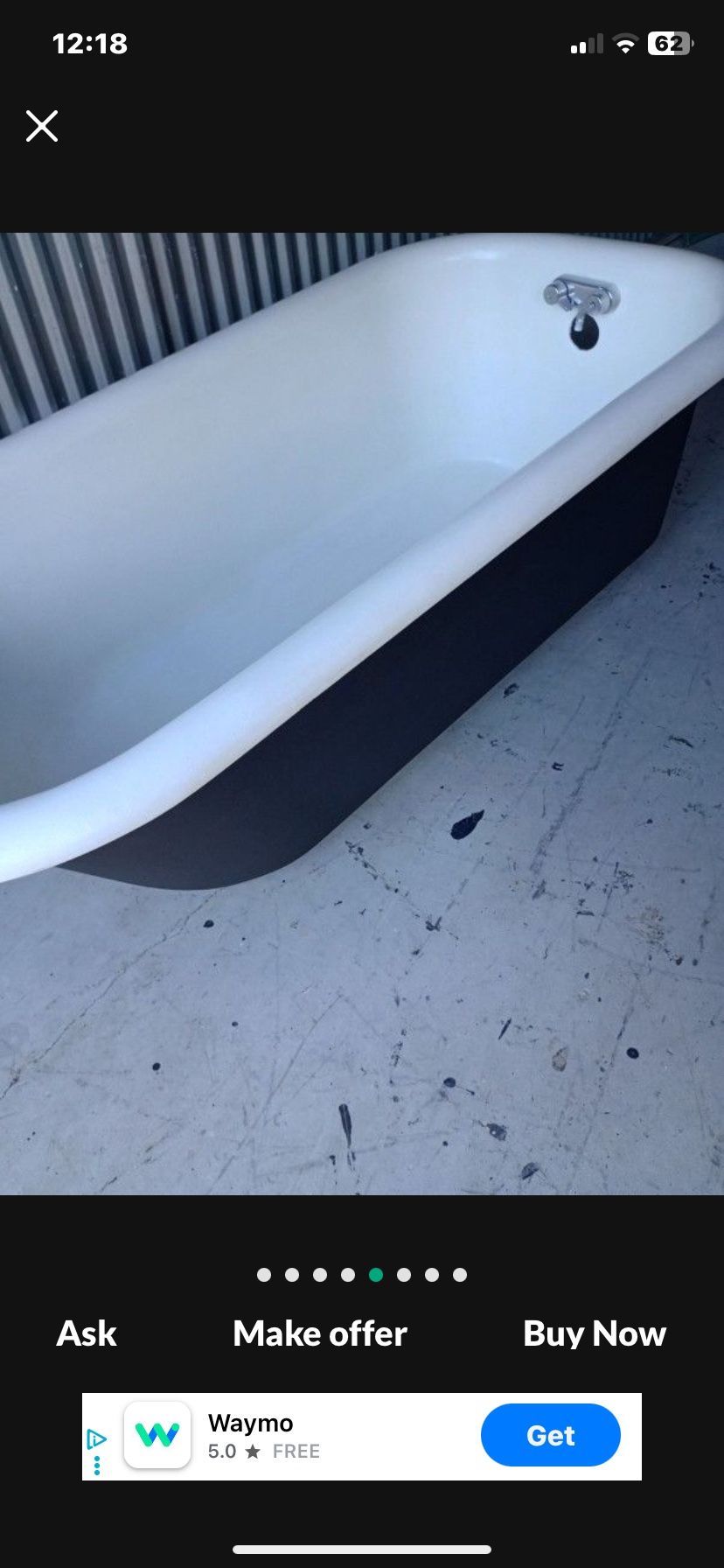 Cast Iron Claw Feet Bathtub 1920’s