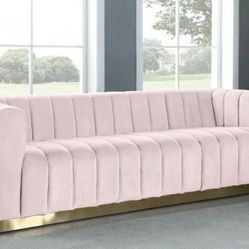 Marlon Velvet Pink Sofa

