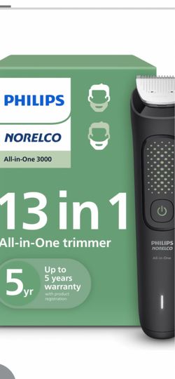 Norelco Philips All-in-One 3000 Series 13 in 1 Trimmer for Men, Beard Trimmer & Head Hair Clipper, Full Metal Self-Sharpening Blades & 8 Length Settin