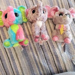 TY Beanie Baby Boo Elephants and Mouse Lot