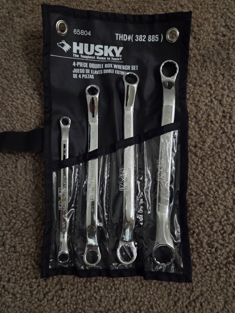 Husky 4 pieces double box wrench set 