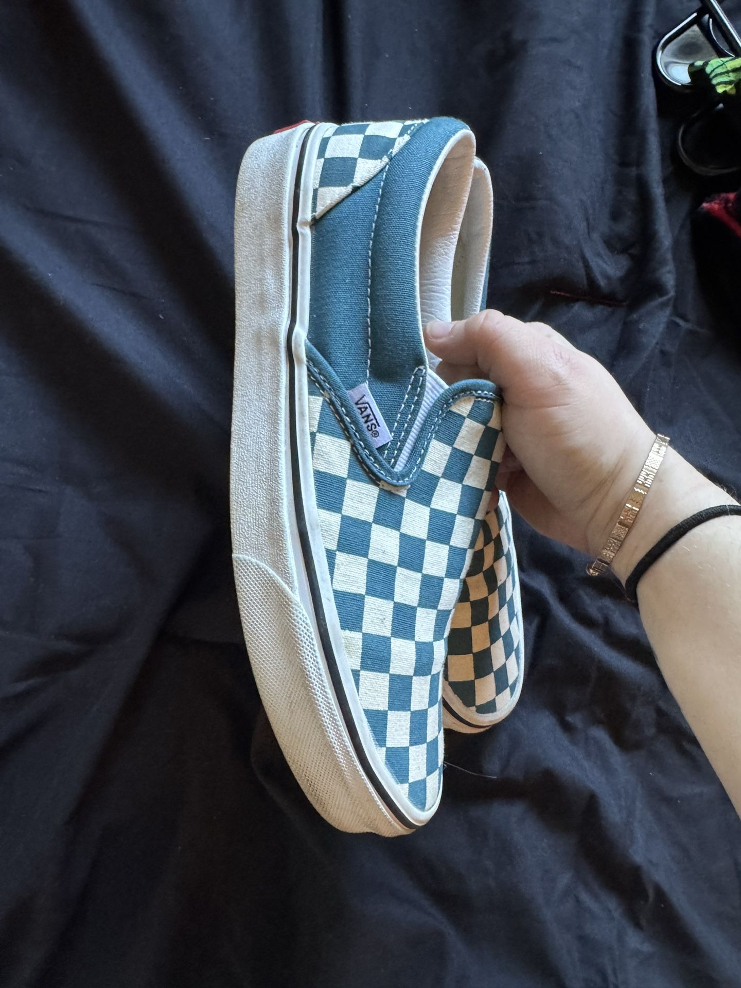 Blue Checkered Vans