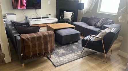 Modular low profile sectional