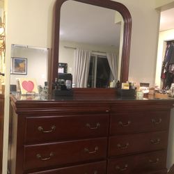 Dresser With Mirror and Matching Nightstand