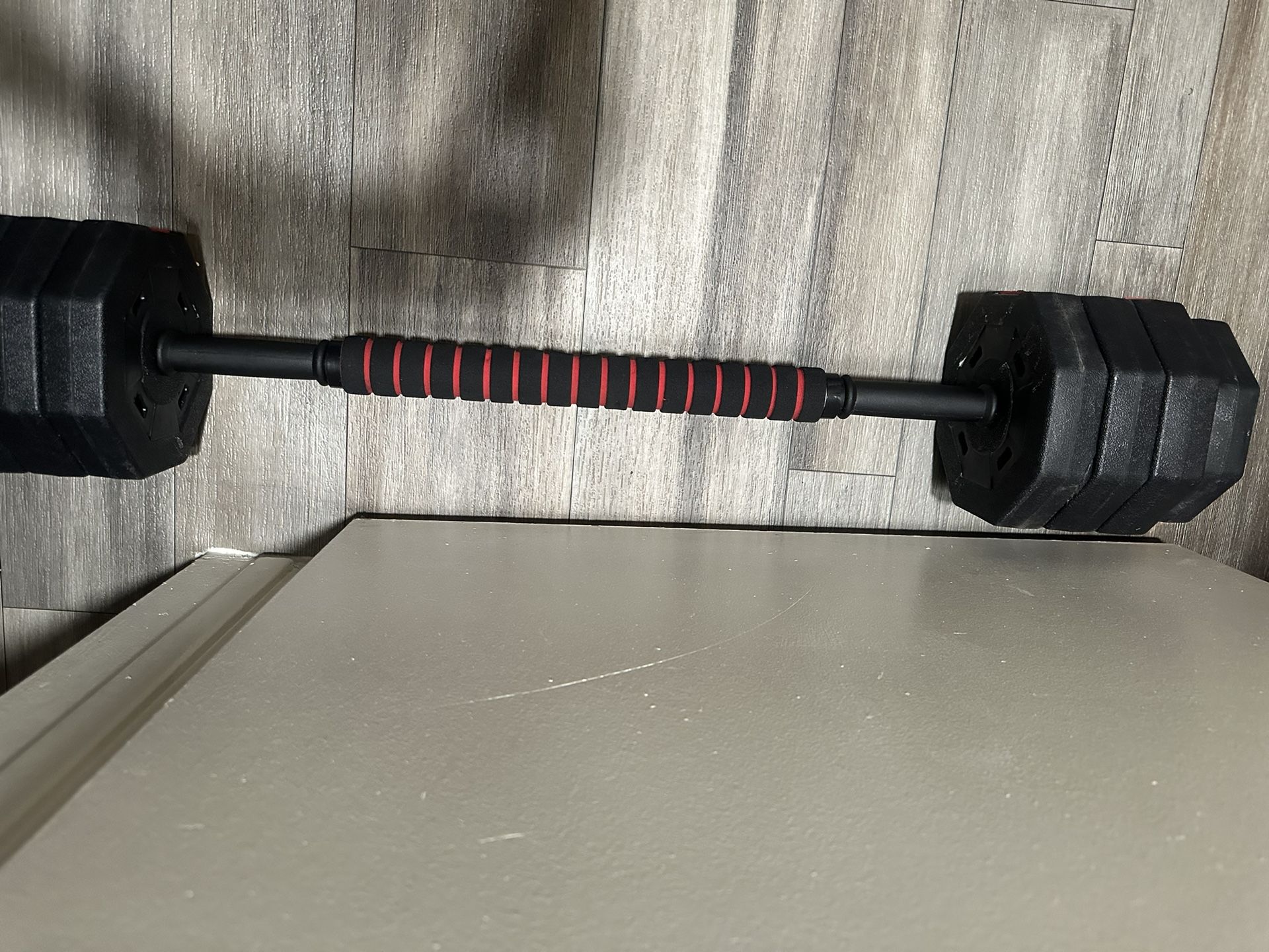 Curl Bar And Weights