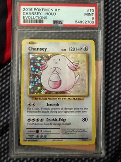 PSA 9 Chansey Holo 70/108 XY Evolutions 2016