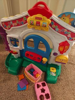 Vintage Fisher Price "Laugh & Learn" Learning Home with shape learing toy