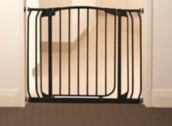 Dreambaby Auto-Close Baby/Pet Safety Gate + 2 Extensions – Black