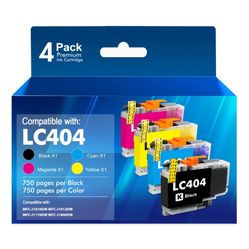 Toner cartridges LC404 750 pgs X 4