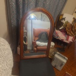 Antique Wood Mirror