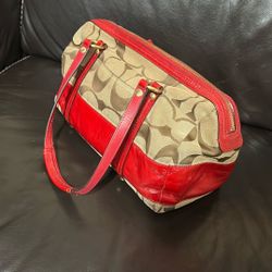 Coach Signature Stripe Satchel